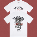 Trapstar Dragon & Globe Arch Logo Graphic Tee - White