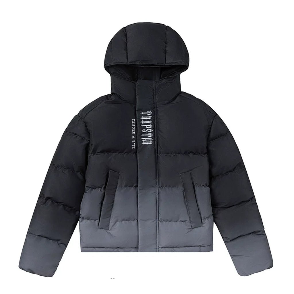 Trapstar Ombre Fade Puffer Jacket - Black/Grey