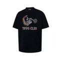 Thug Club Black Motorcycle Skull Graphic T-Shirt