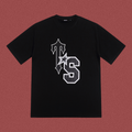 Trapstar Large "TS" Varsity Monogram Tee - Black