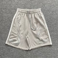 Thug Club Light Gray Side-Stripe Technical Sweatshorts
